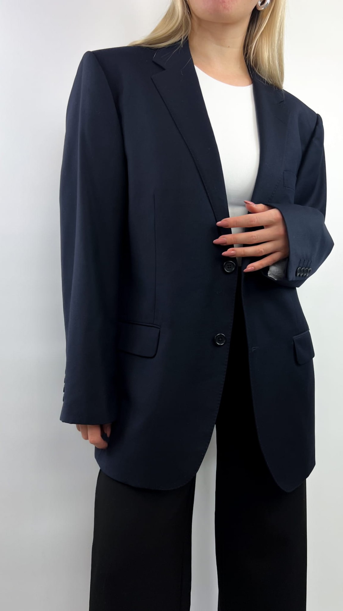 Aquascutum marynarka wełniana granatowa 