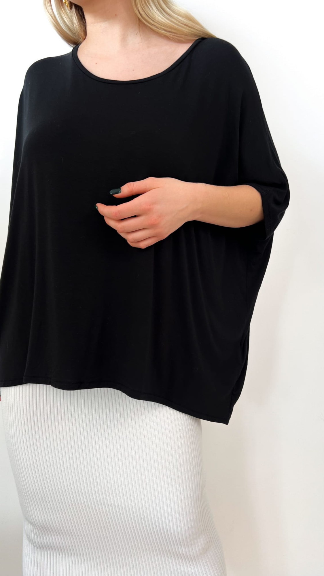 By Malene Birger bluzka czarna modal 