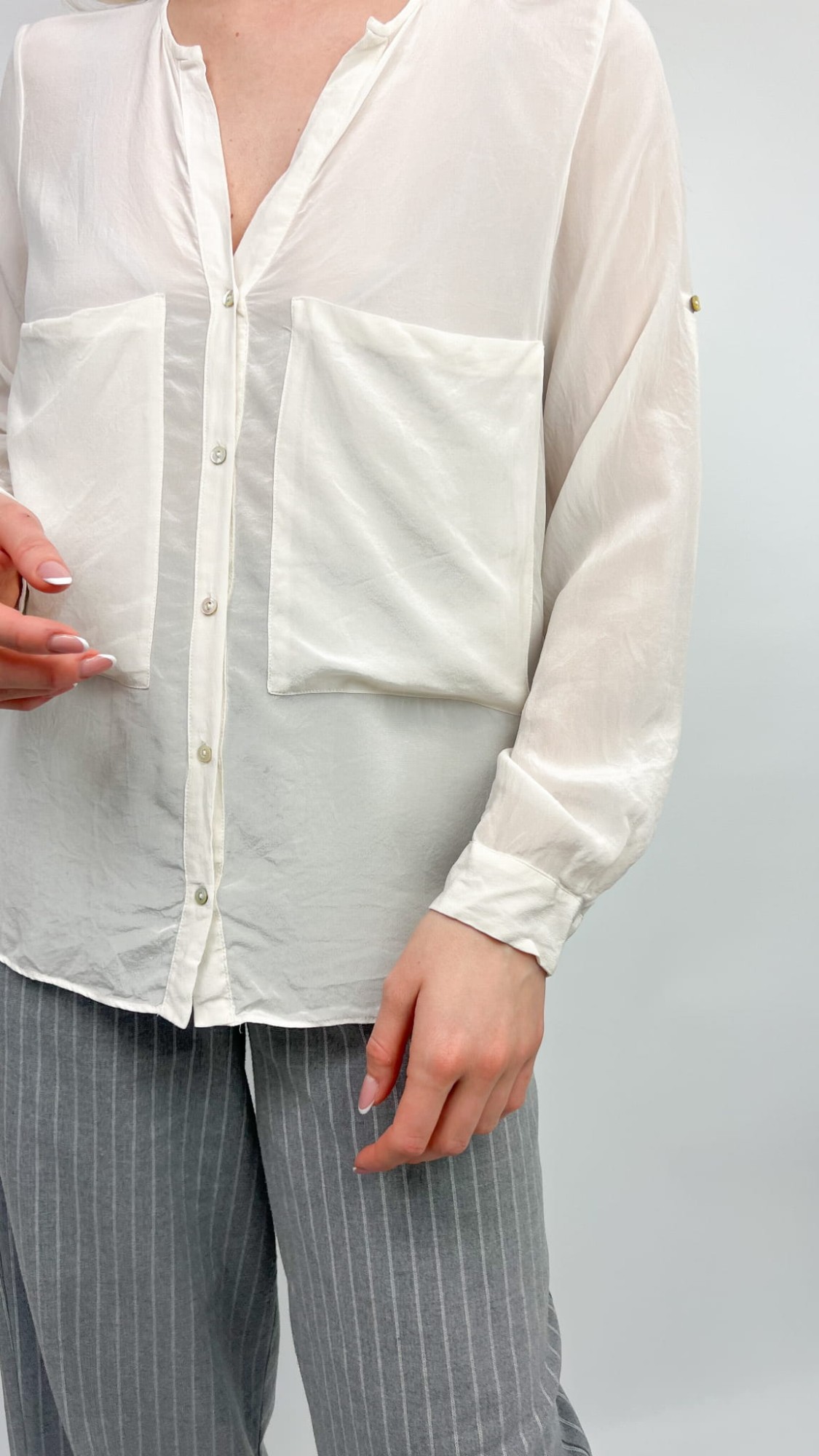 Zara koszula 100% jedwab mgiełka 