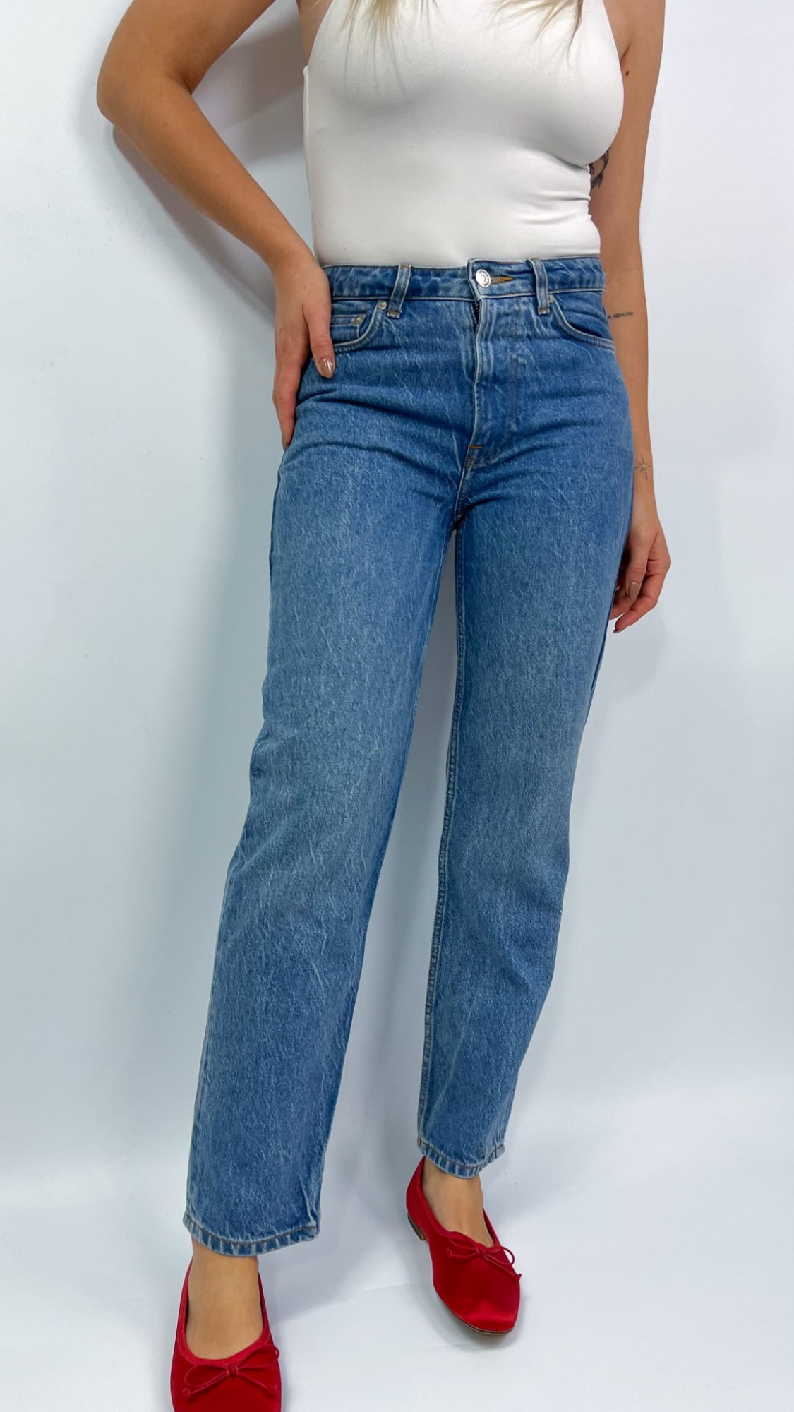 Samsøe samsøe spodnie jeansowe lyocell/bawełna