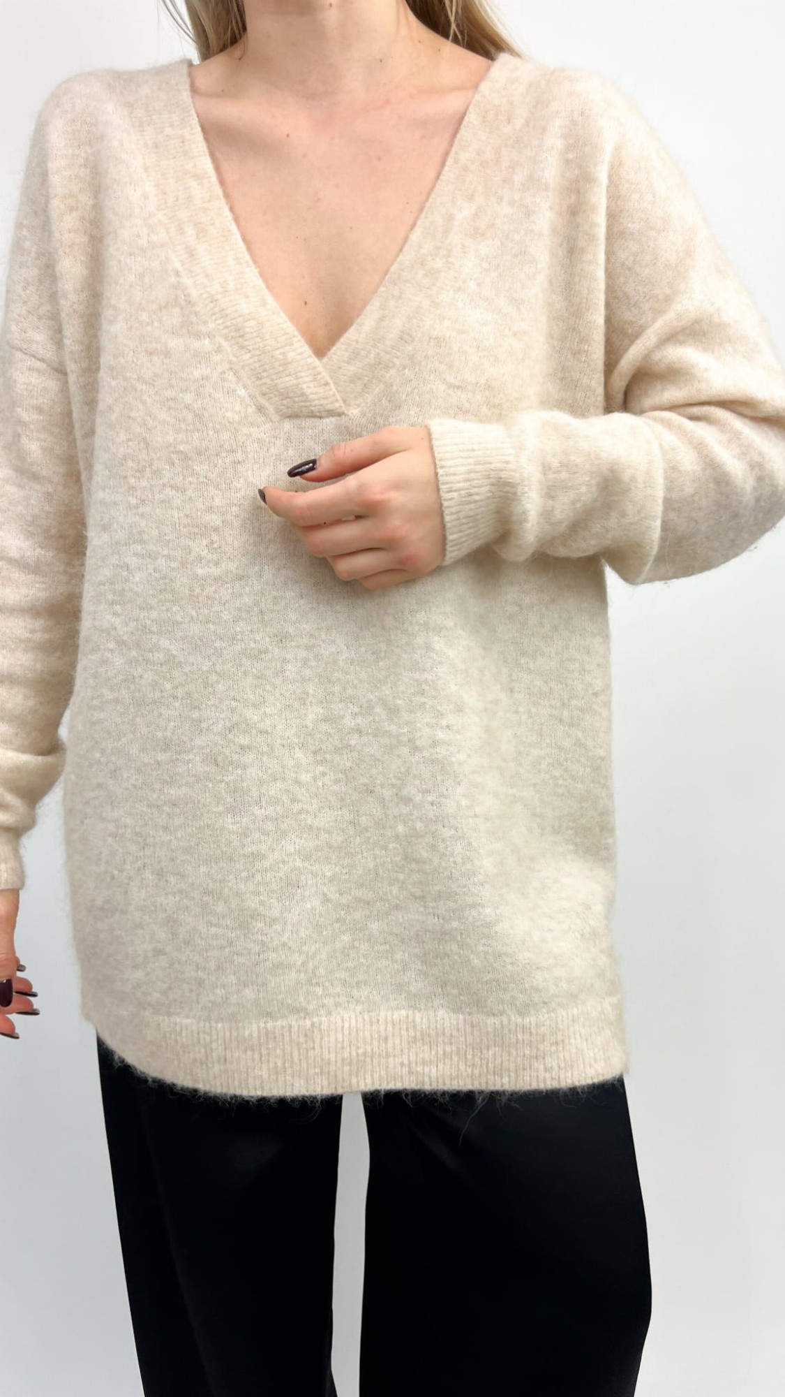 Rituals Yoga beżowy sweter alpaka/moher/wełna 