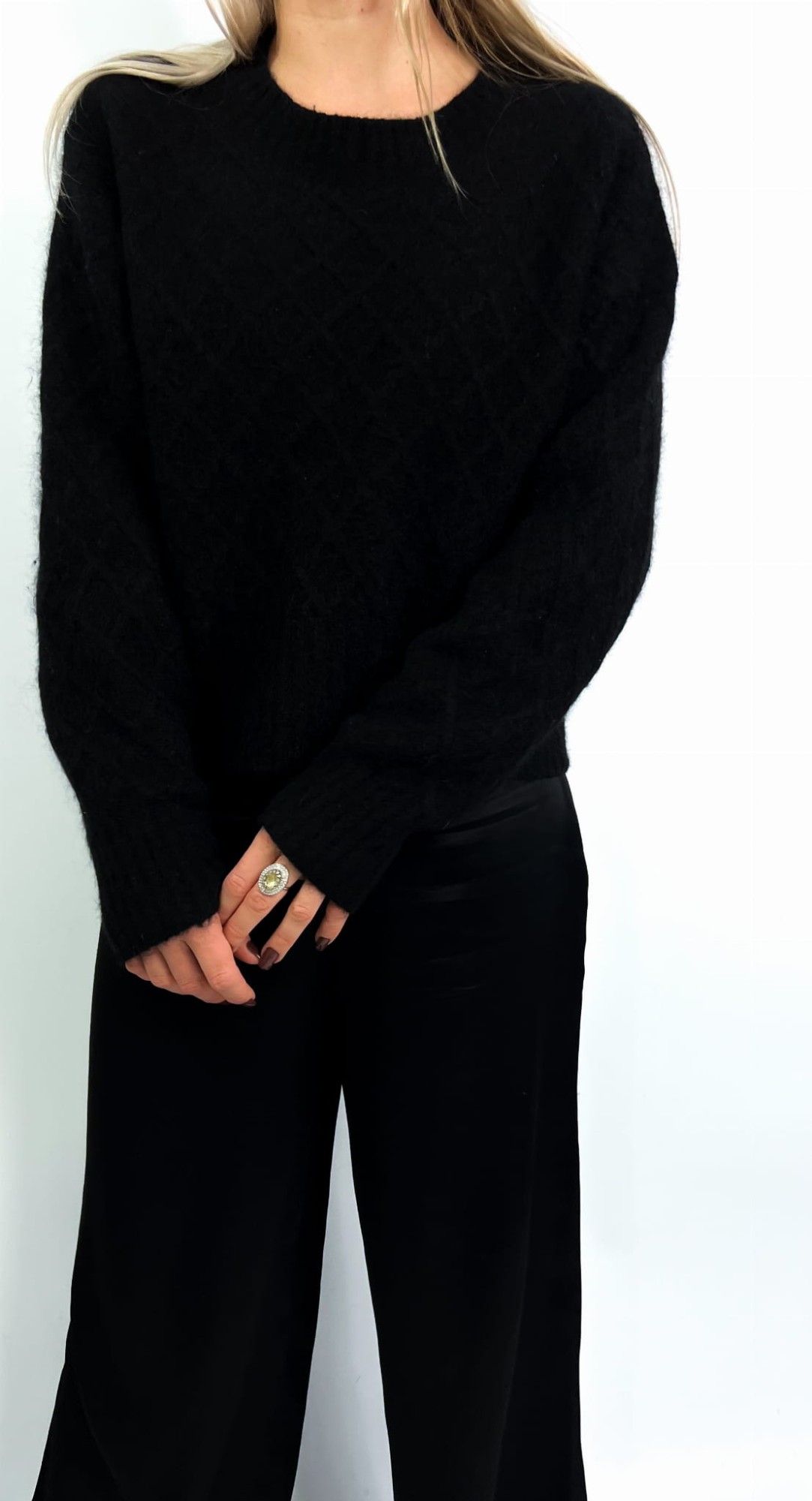 CAMILLA PIHL czarny sweter moher/wełna 