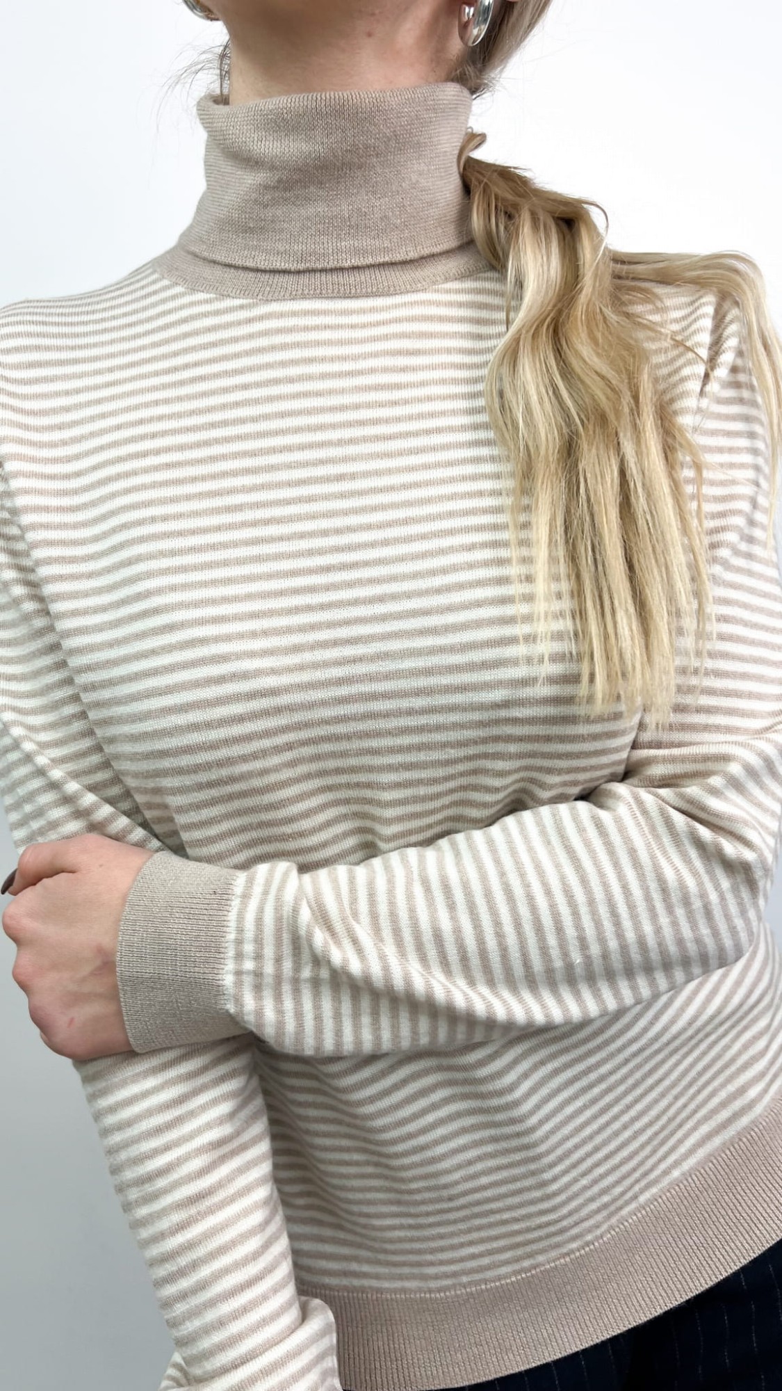 RODIER golf w paski wełniany 