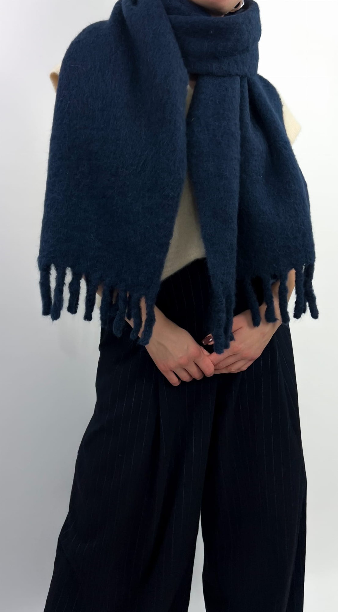 Szal oversize wełniany 