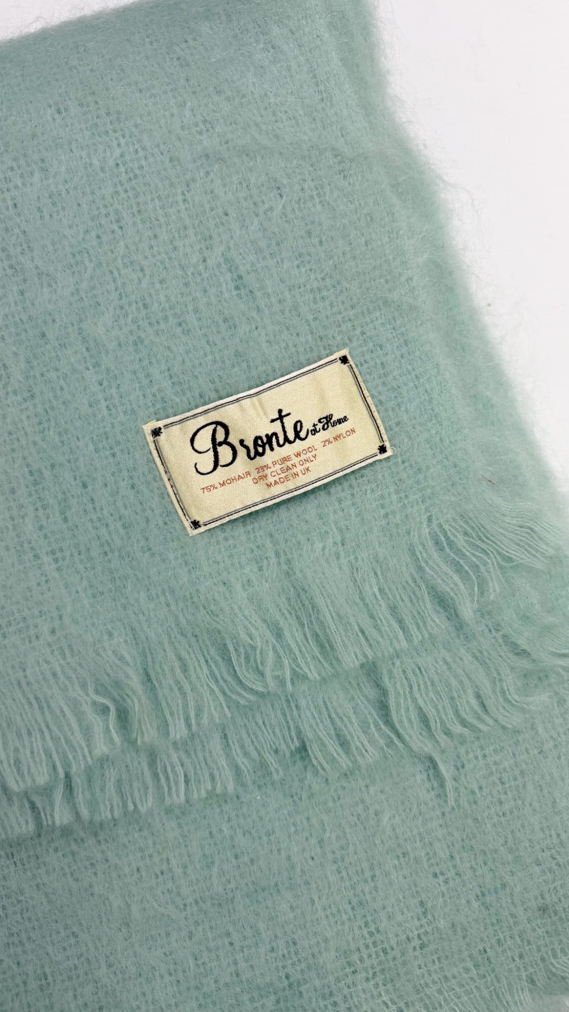 BRONTE at HOME miętowy koc moherowy 