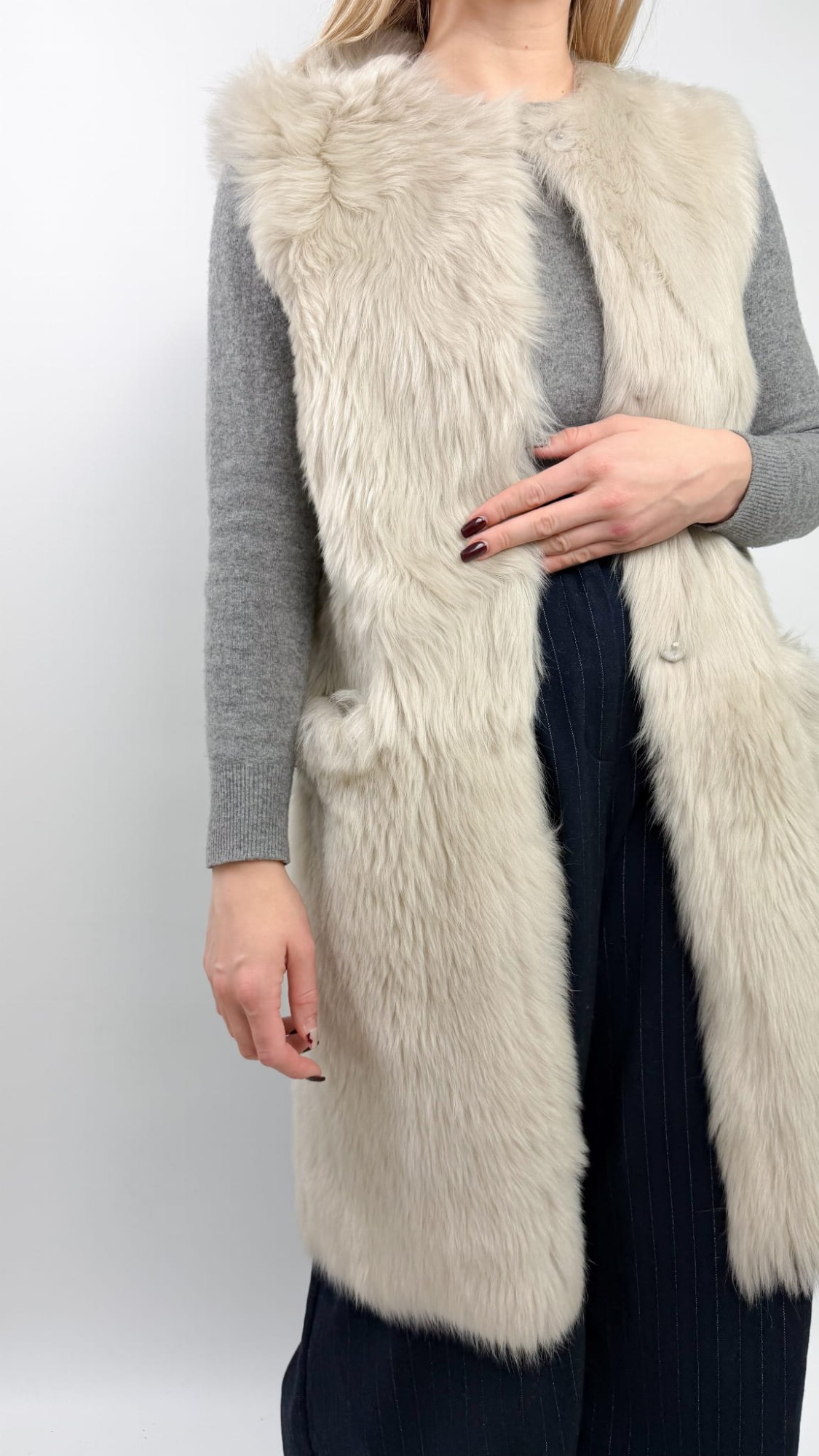 Kamizelka 100% skora owcza 