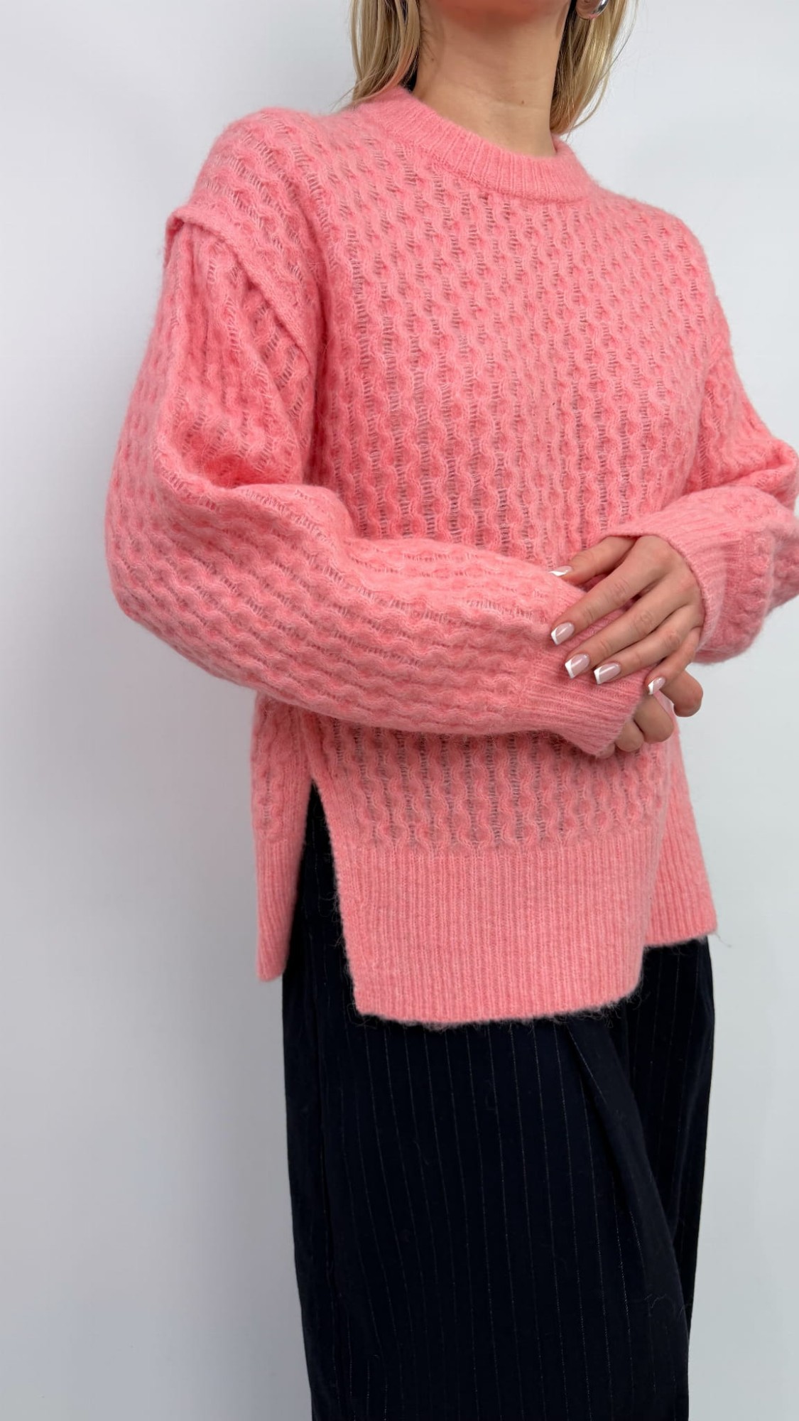 In Wear różowy sweter wełna/alpaka 