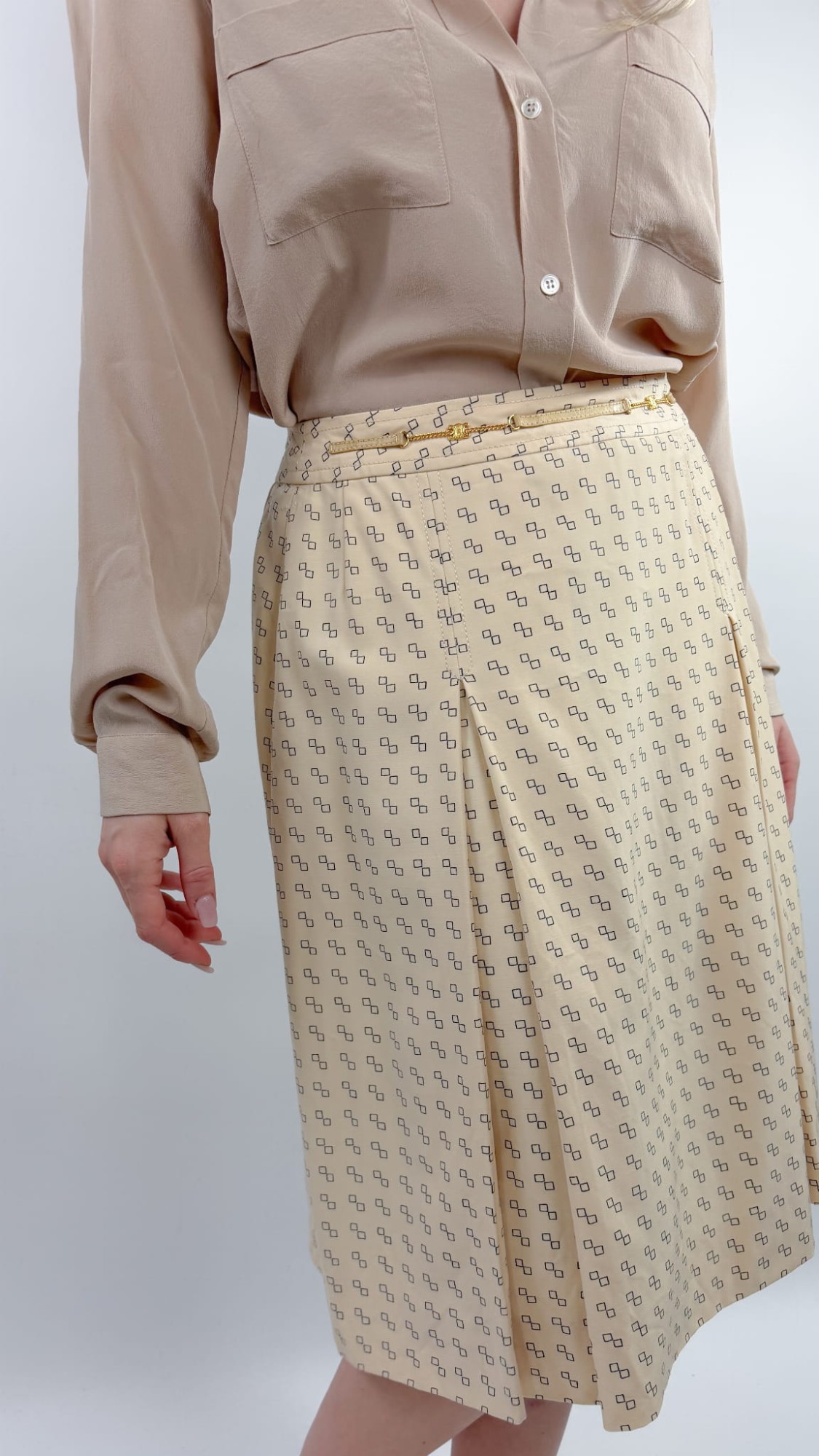 Celine Paris jedwabna spódnica vintage 