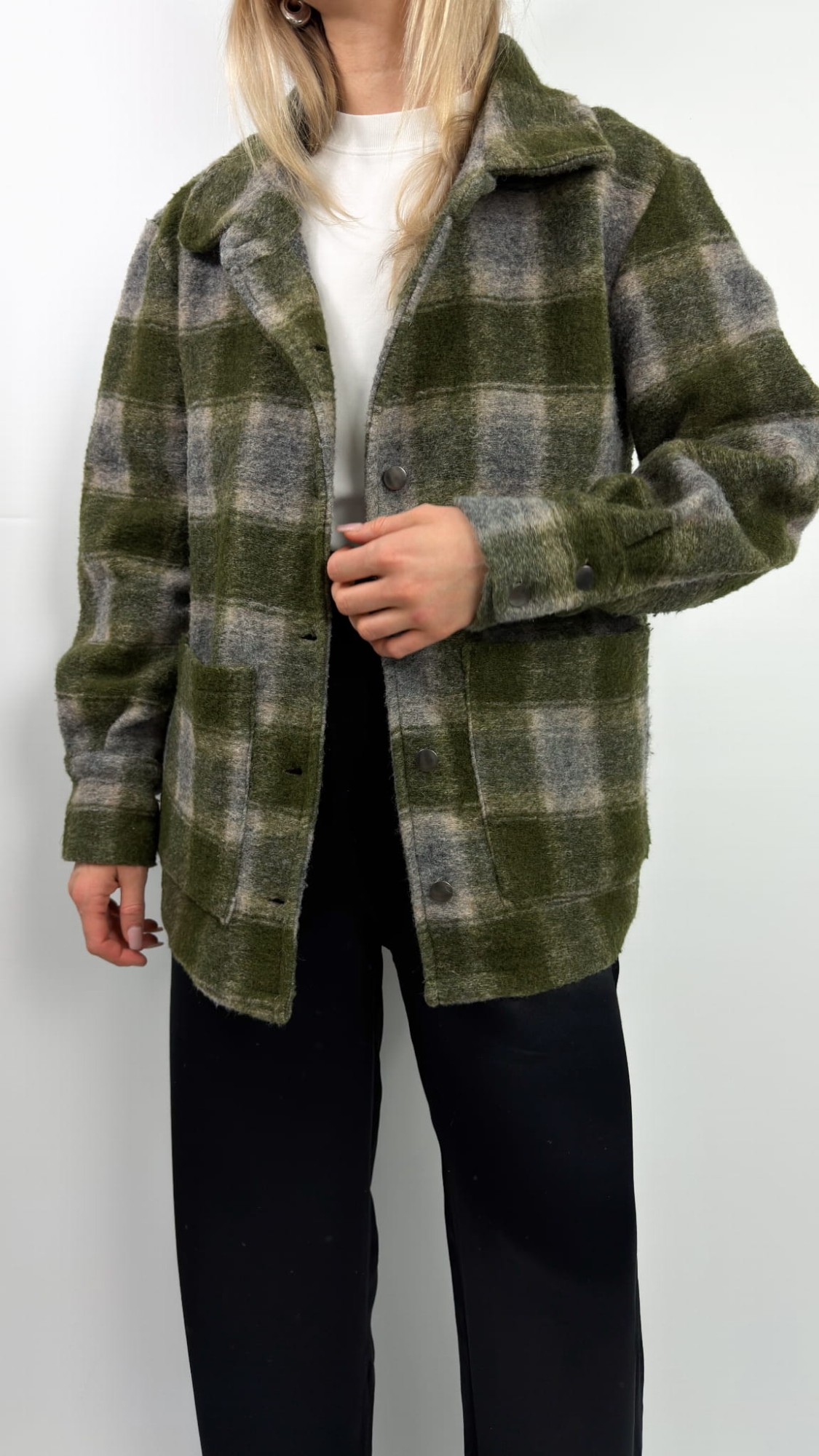 Noella koszula wełniana w kratę 