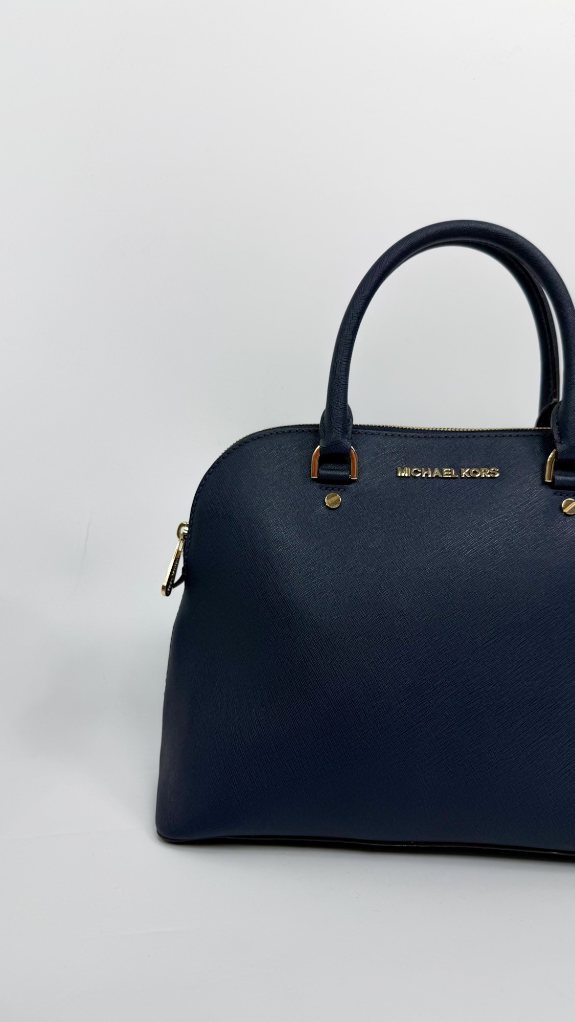 MICHAEL KORS Torebka granatowa skórzana 