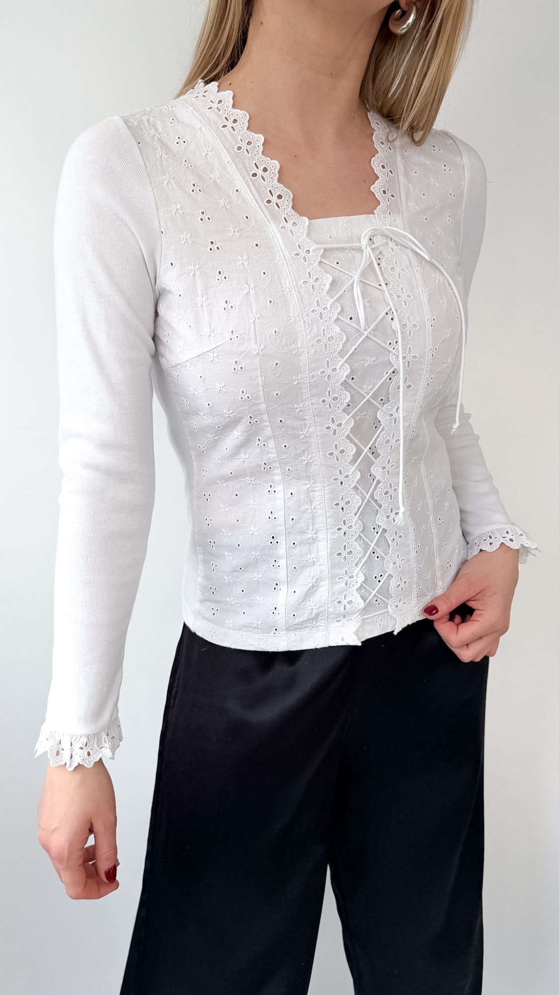 Laura Ashley koszula vintage koronkowa 