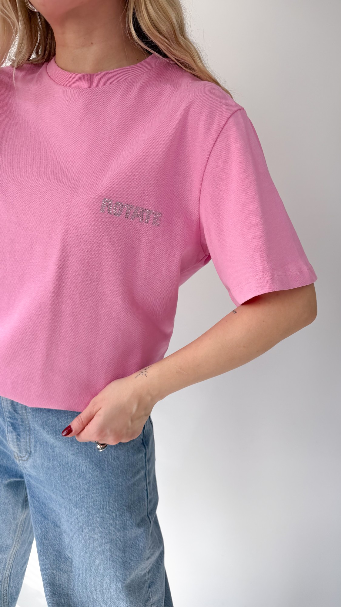 ROTATE różowy t-shirt 