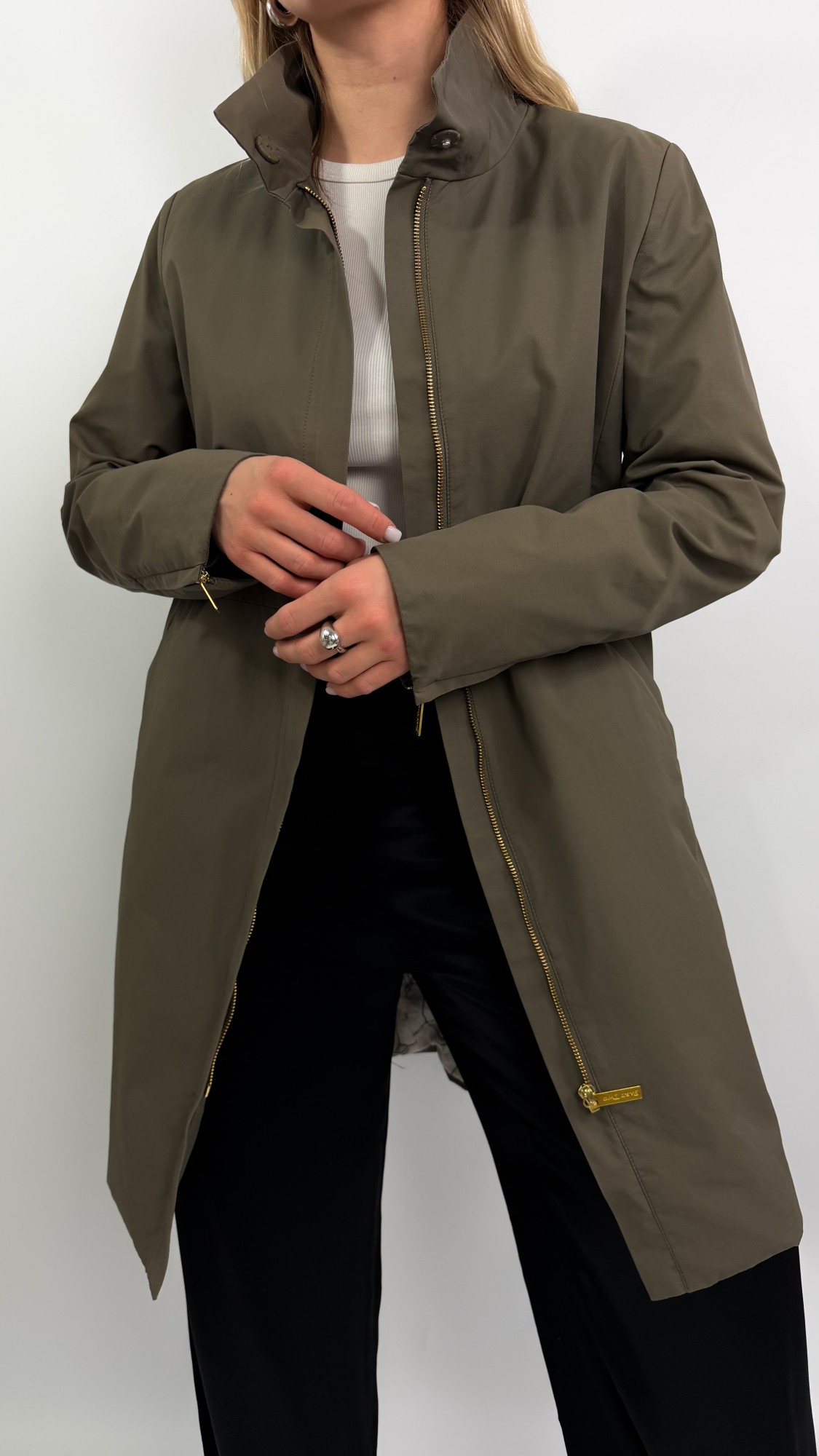 Part Two płaszcz khaki 