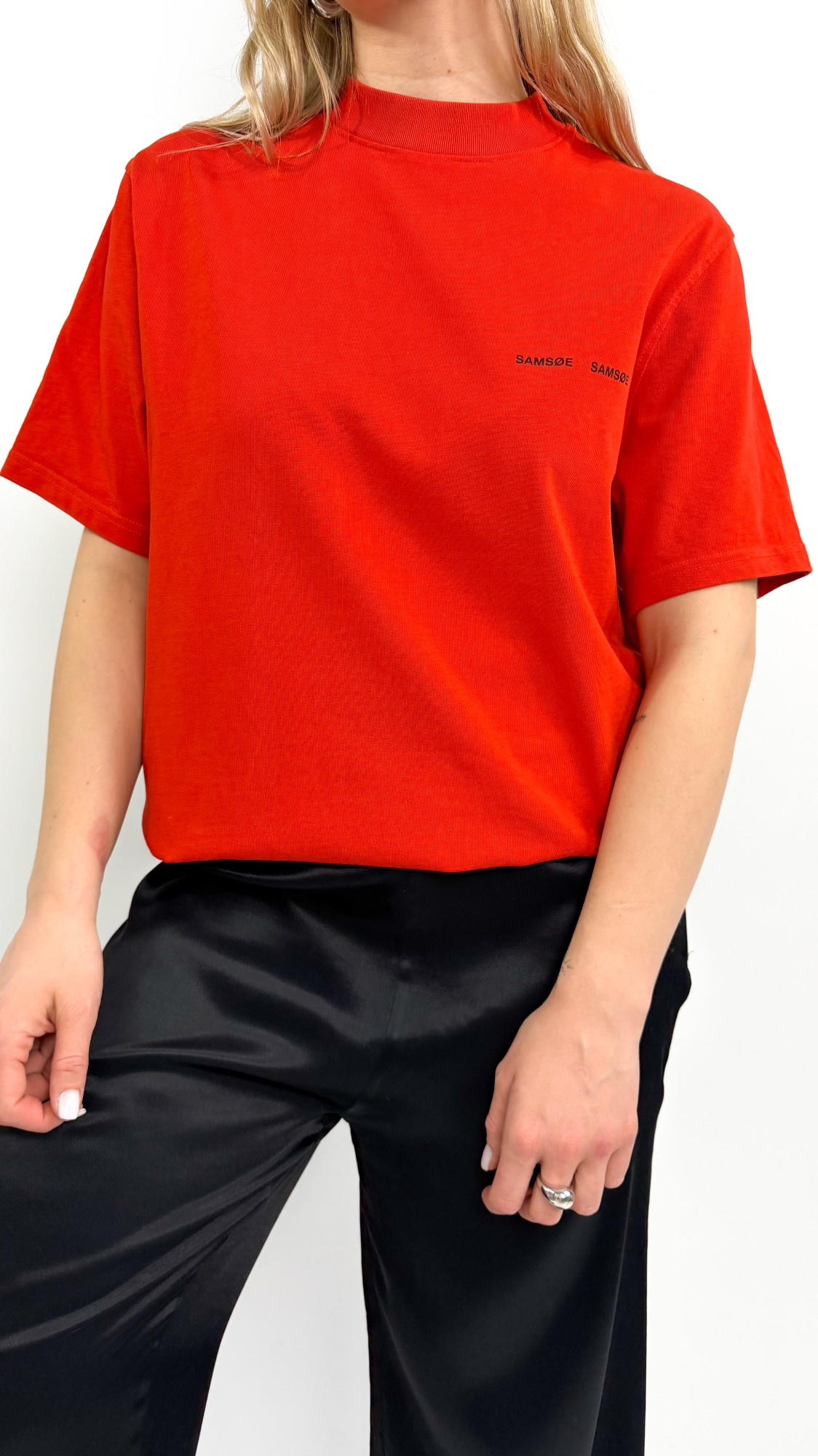 Samsøe Samsøe t-shirt pomarańczowy 