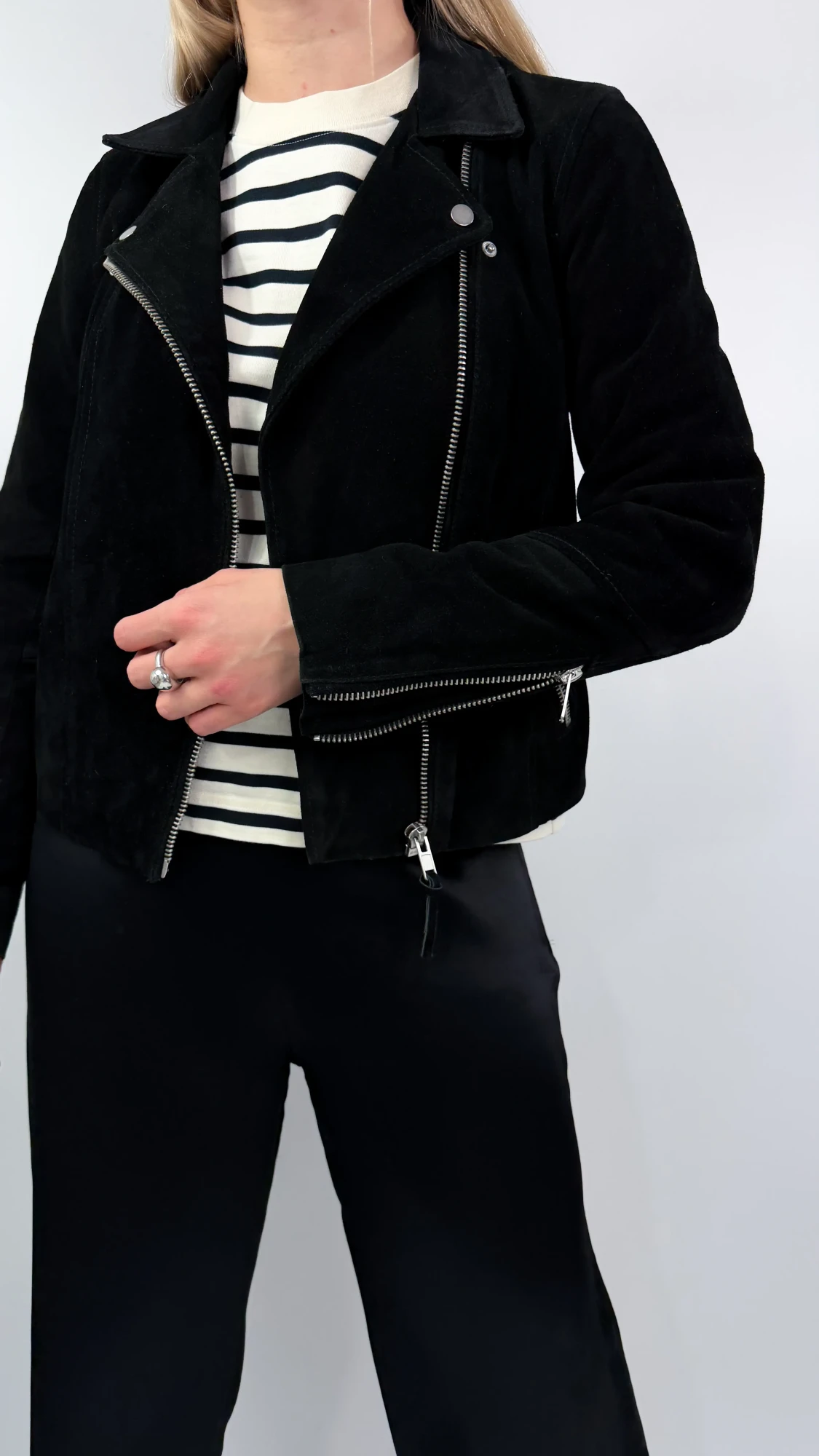 H&M premium zamszowa ramoneska