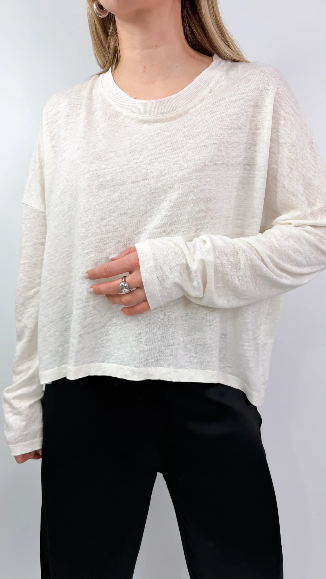 MIKUTA longsleeve oversize 100% len