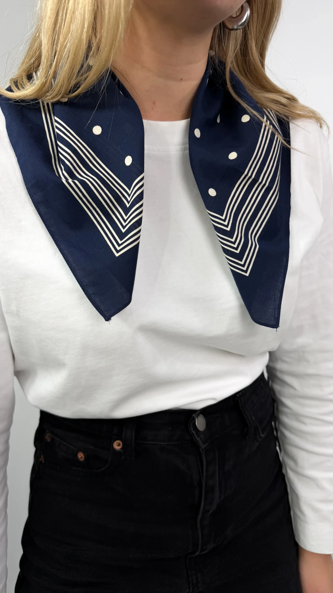 Barbour bandana w groszki bawełniana 