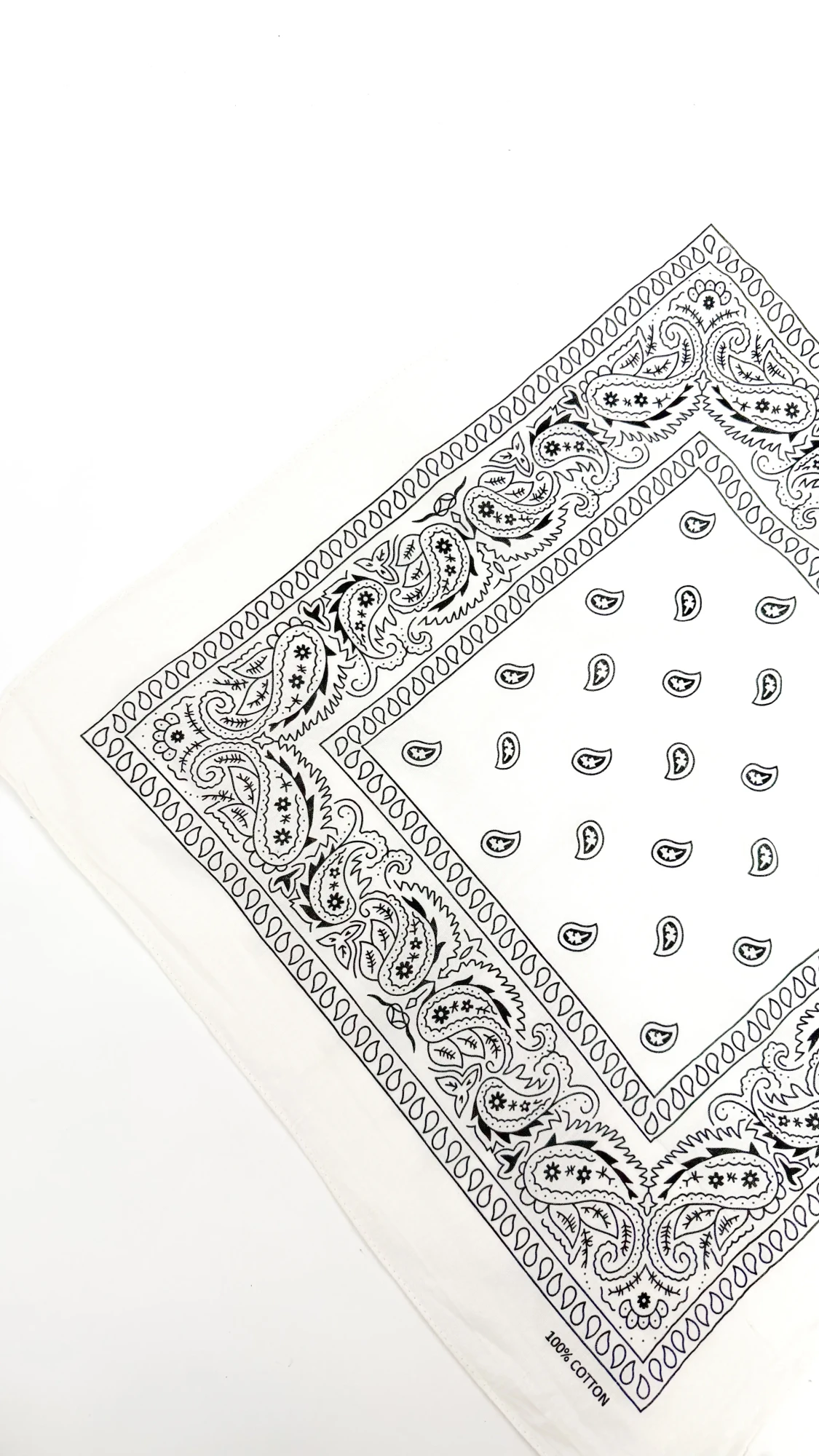 Biała bandana bawełniana 