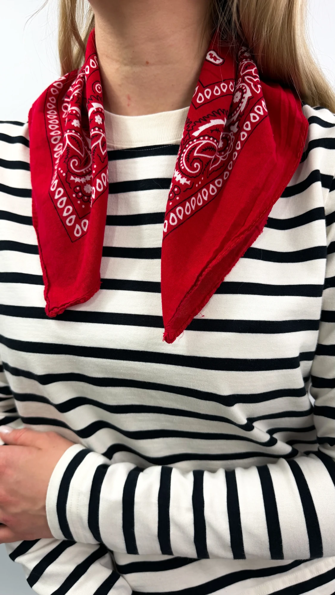 Bandana czerwona bawełniana 