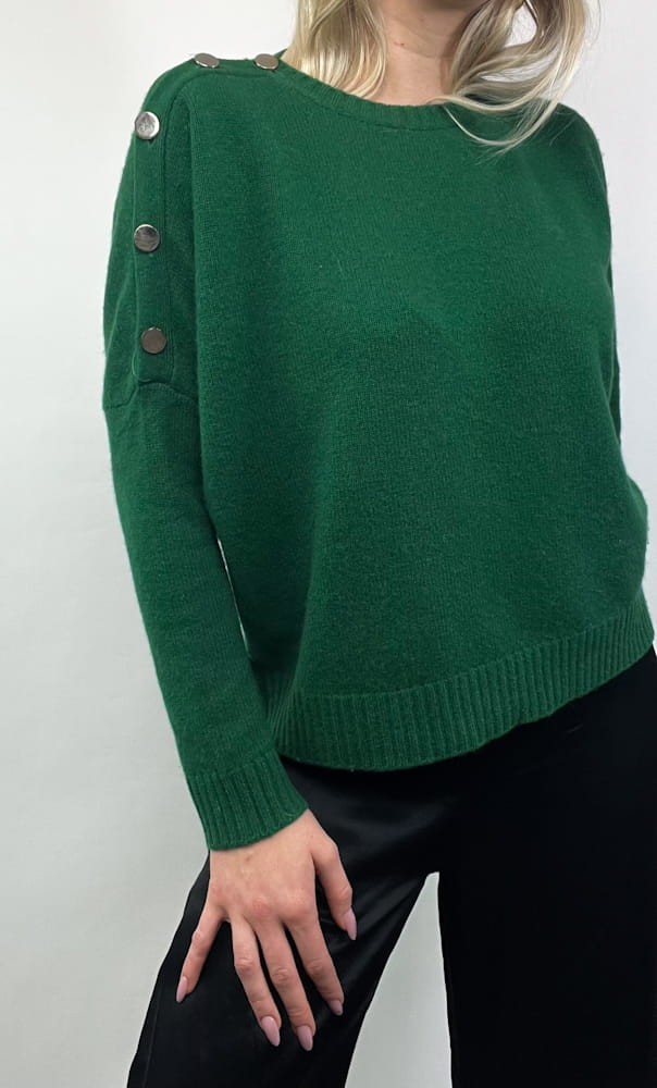 From future sweter zielony 100% kaszmir 