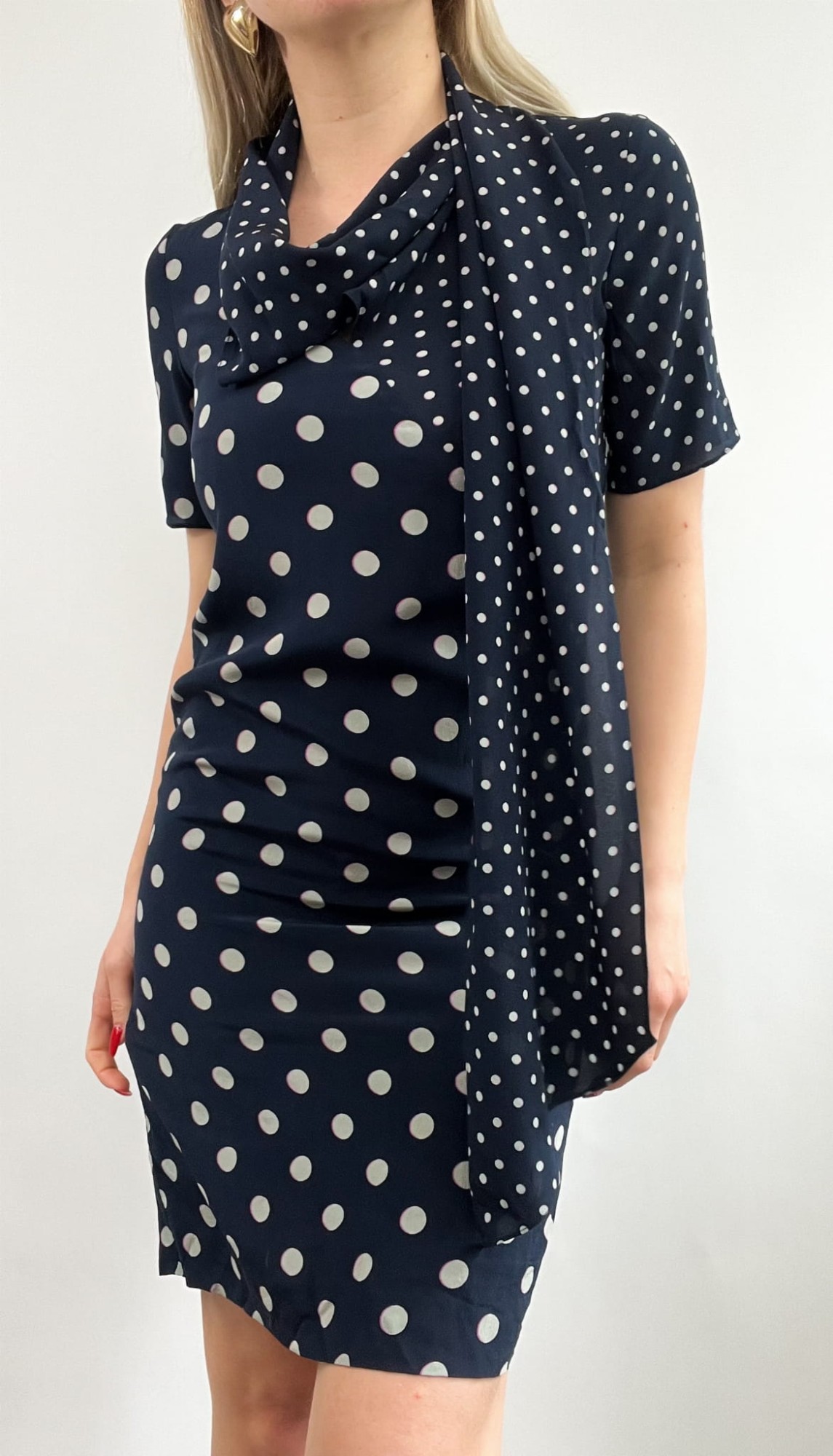 Paul Smith Black sukienka w groszki 100% jedwab 